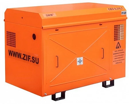 Станция компрессорная электрическая уличная ЗИФ-СВЭ-4,4/1,0 в кожухе