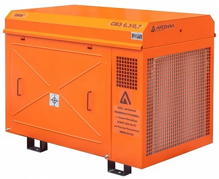 Станция компрессорная электрическая уличная ЗИФ-СВЭ-4,4/1,0 в кожухе